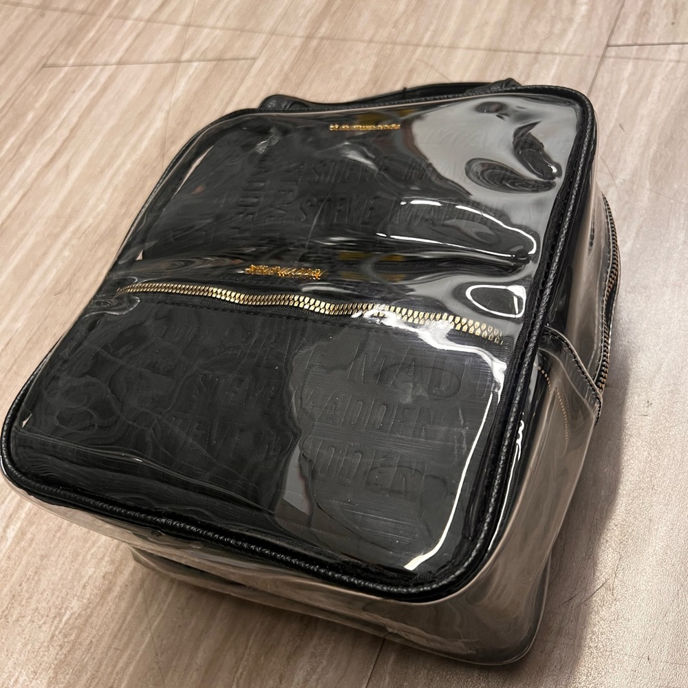 Steve Madden Clear/Black Cosmetic/Makeup Bag